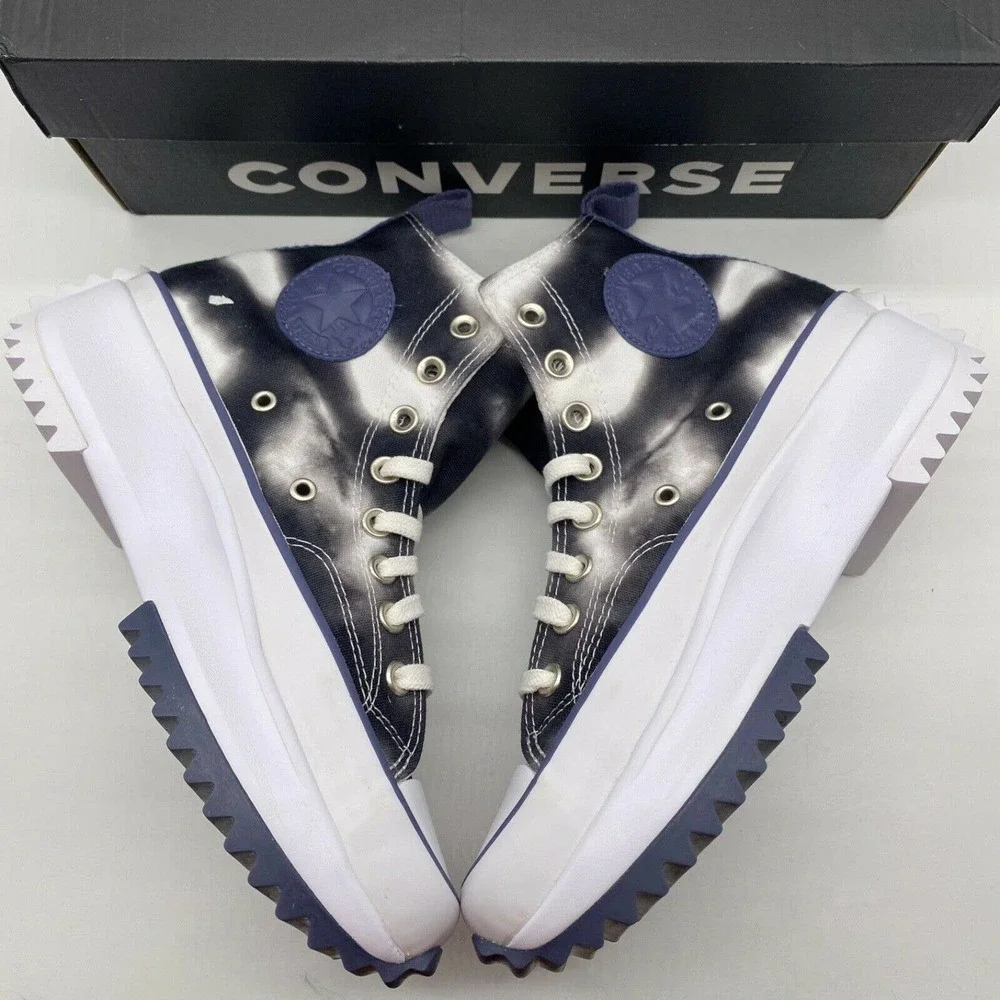 Converse Women Run Star Hike High Cloud Wash 572537C Black/White/Steel Size 7-10 - Picture 5 of 8